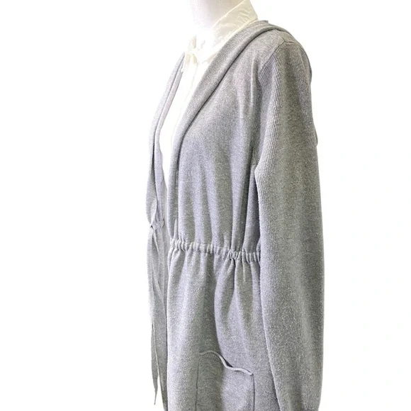 TORRID Women's size 0 (L) Gray Everyday Anorak Hooded Cinched Waist Sweater - Picture 6 of 11